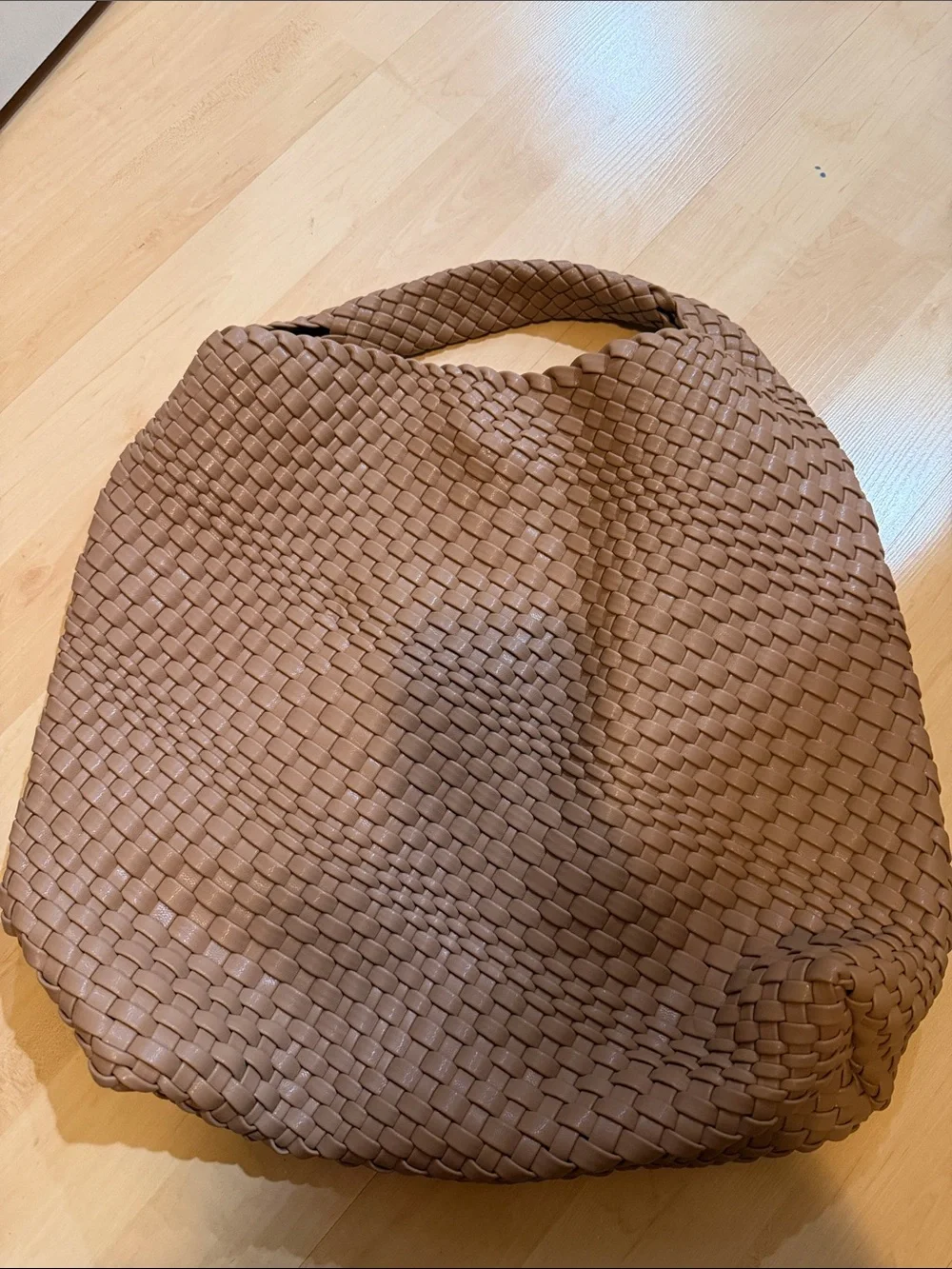 Brown Woven Tote Bag - Stylish Everyday Carry